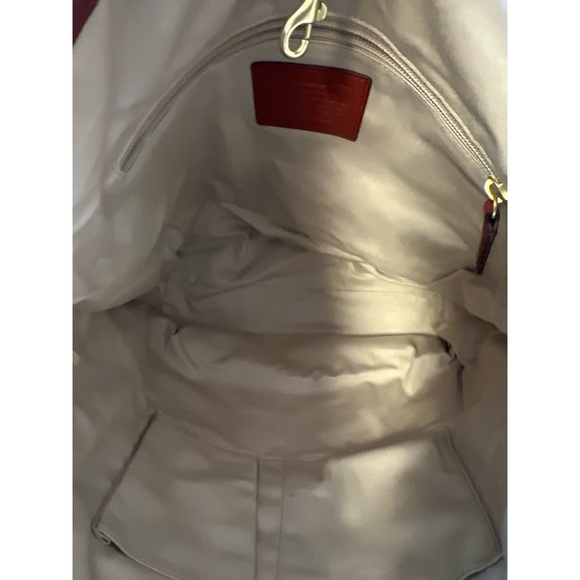 Brown Tote Bag with Leather Material and Decorative Tassel - Picture 9 of 10